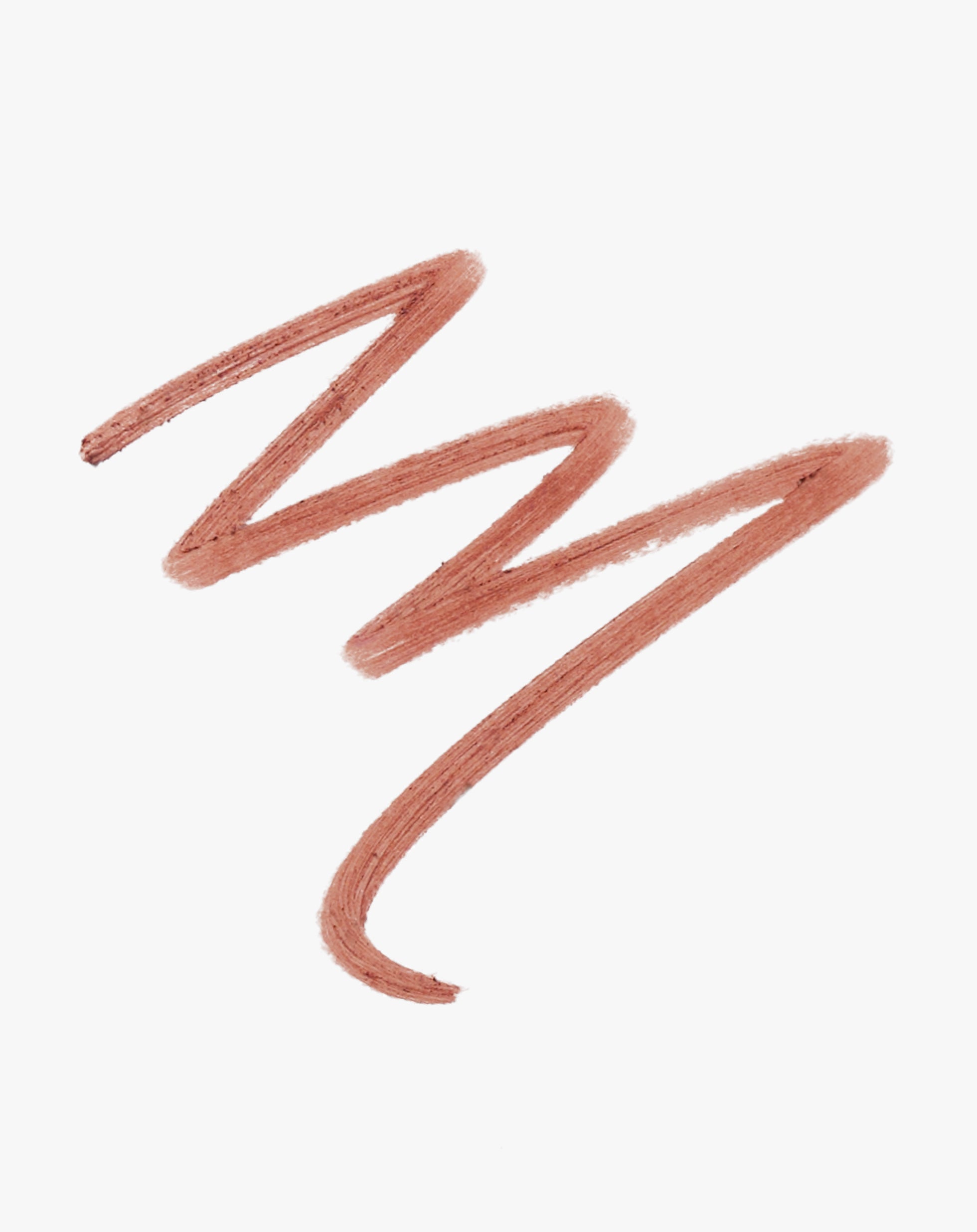 Rosy medium brown lip liner swatch on a white background