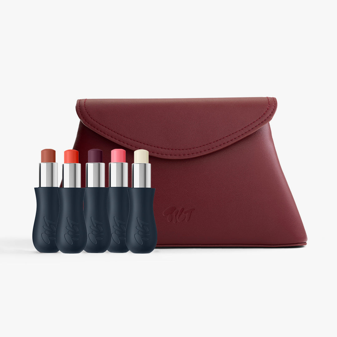 The Grip Stick Vault - All Five Lip Treatments + FREE Clutch