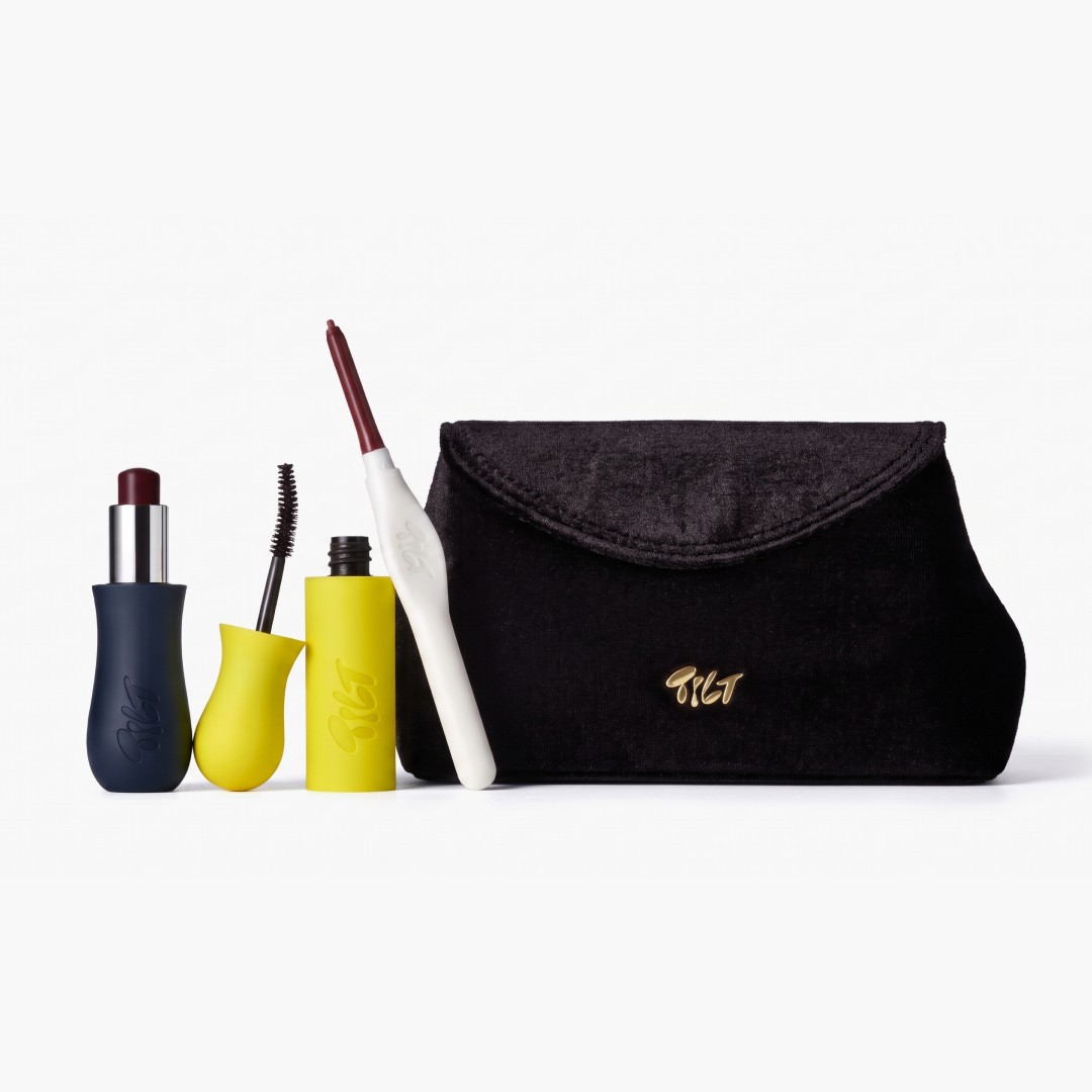 The Holiday Essentials Edit - Velvet Mini Clutch + Lip Treatment <br>+ Lip Liner + Mascara