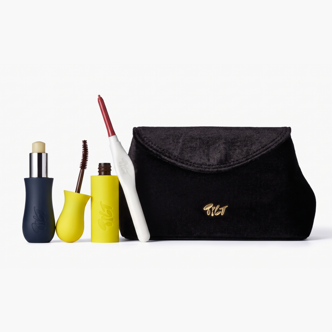 The Holiday Essentials Edit - Velvet Mini Clutch + Lip Treatment <br>+ Lip Liner + Mascara
