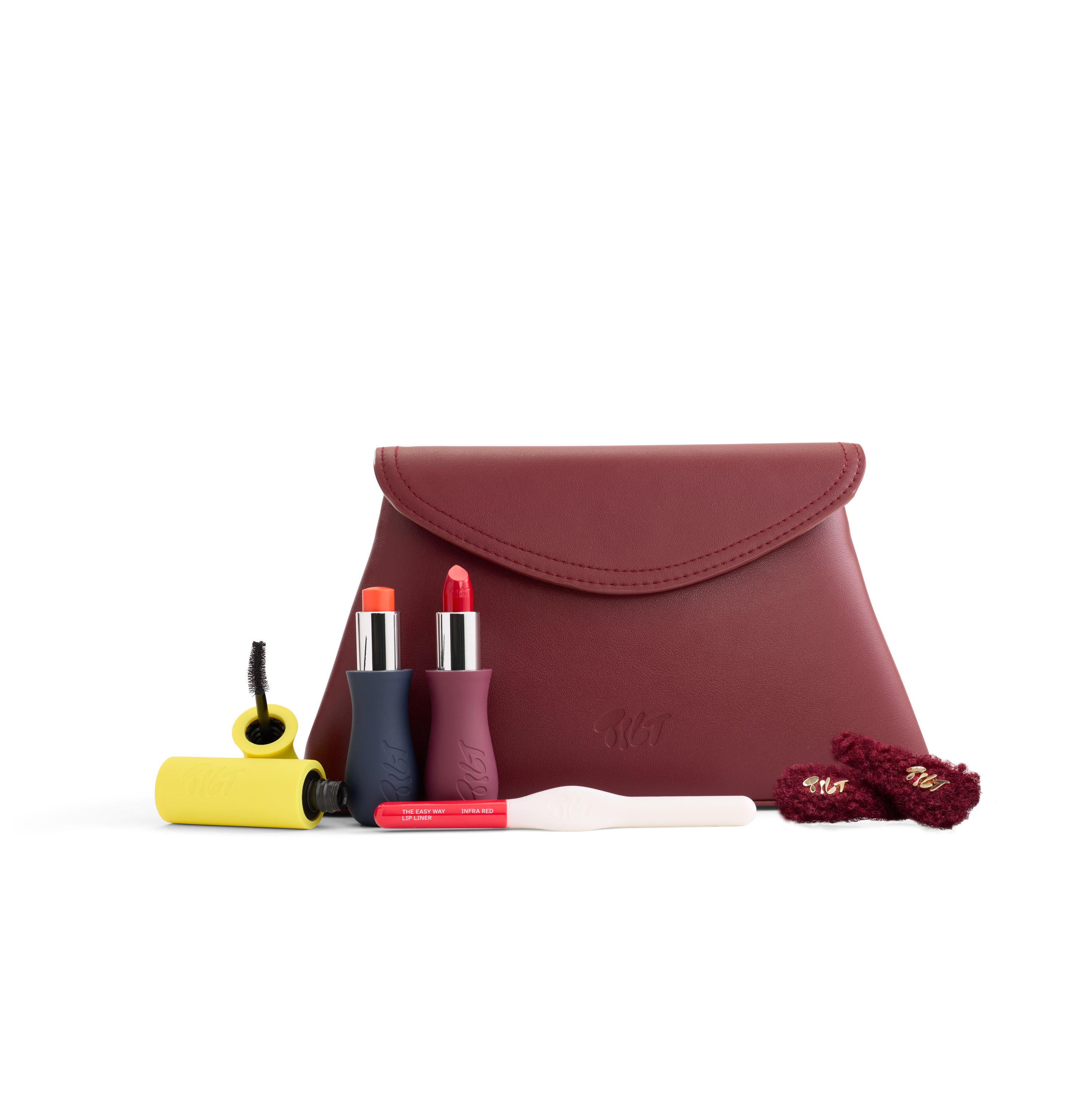The Essentials Edit - Lip Balm, Lip Liner, Lipstick, and Mascara + FREE Clutch and Comfy Clips
