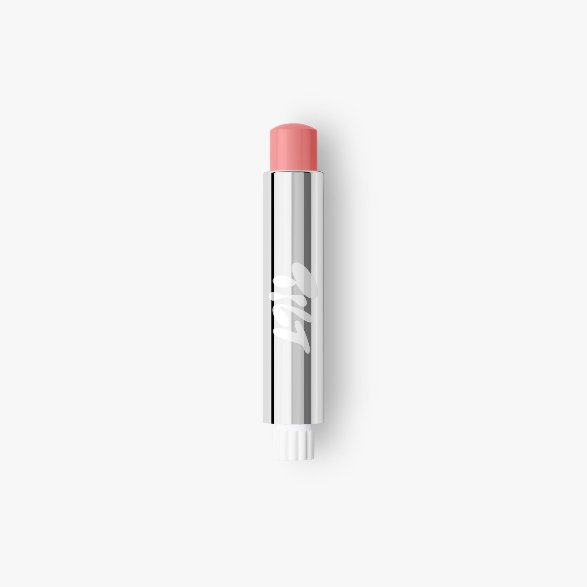 Baby pink lip treatment in silver bullet with Tilt logo