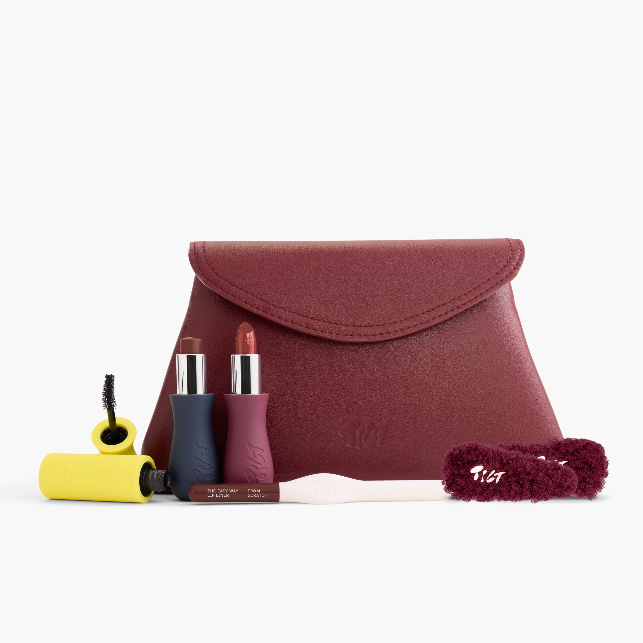 The Essentials Edit - Lip Balm, Lip Liner, Lipstick, and Mascara + FREE Clutch + Clips